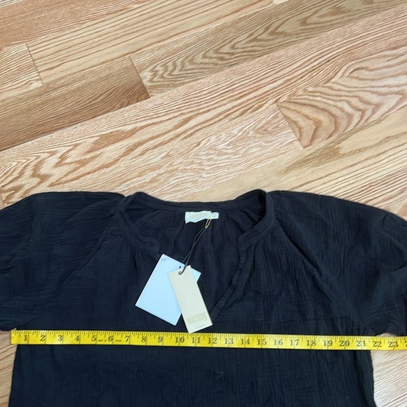 New! Nation Ltd black XS gauzy short sleeve top. - Picture 7 of 9